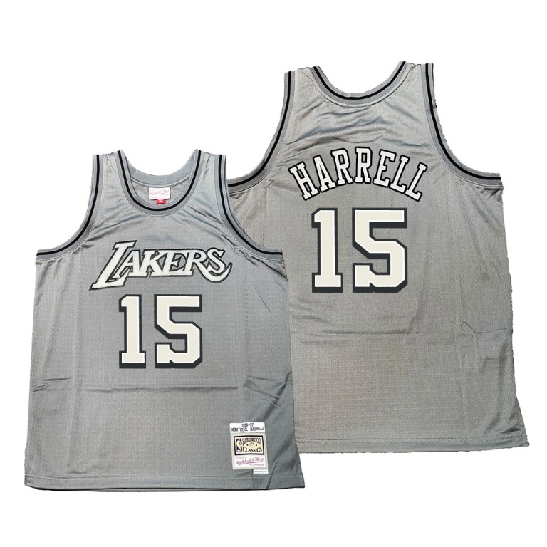 Men's Los Angeles Lakers Montrezl Harrell #15 NBA Metal Works Hardwood Classics Gray Basketball Jersey GLU5383FT
